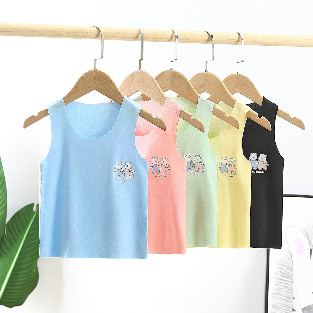 Trendy Camisole Year-round Essentials: Modern, Cute Korean-Style Sleeveless Shirts (Vest Style) for Infants & Toddlers!