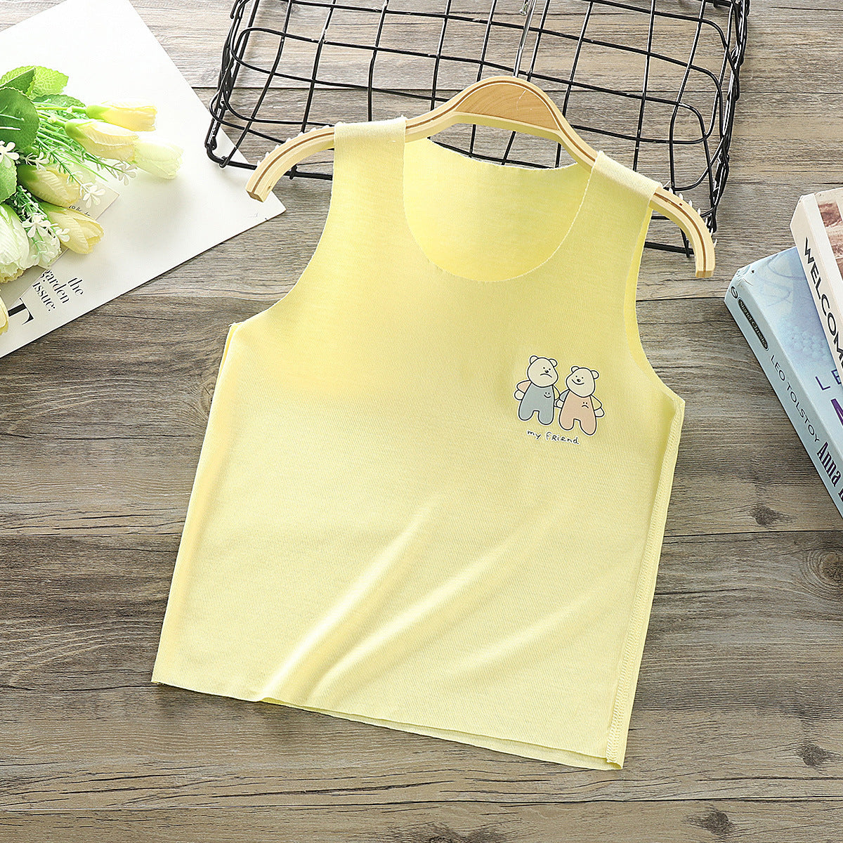 Trendy Camisole Year-round Essentials: Modern, Cute Korean-Style Sleeveless Shirts (Vest Style) for Infants & Toddlers!