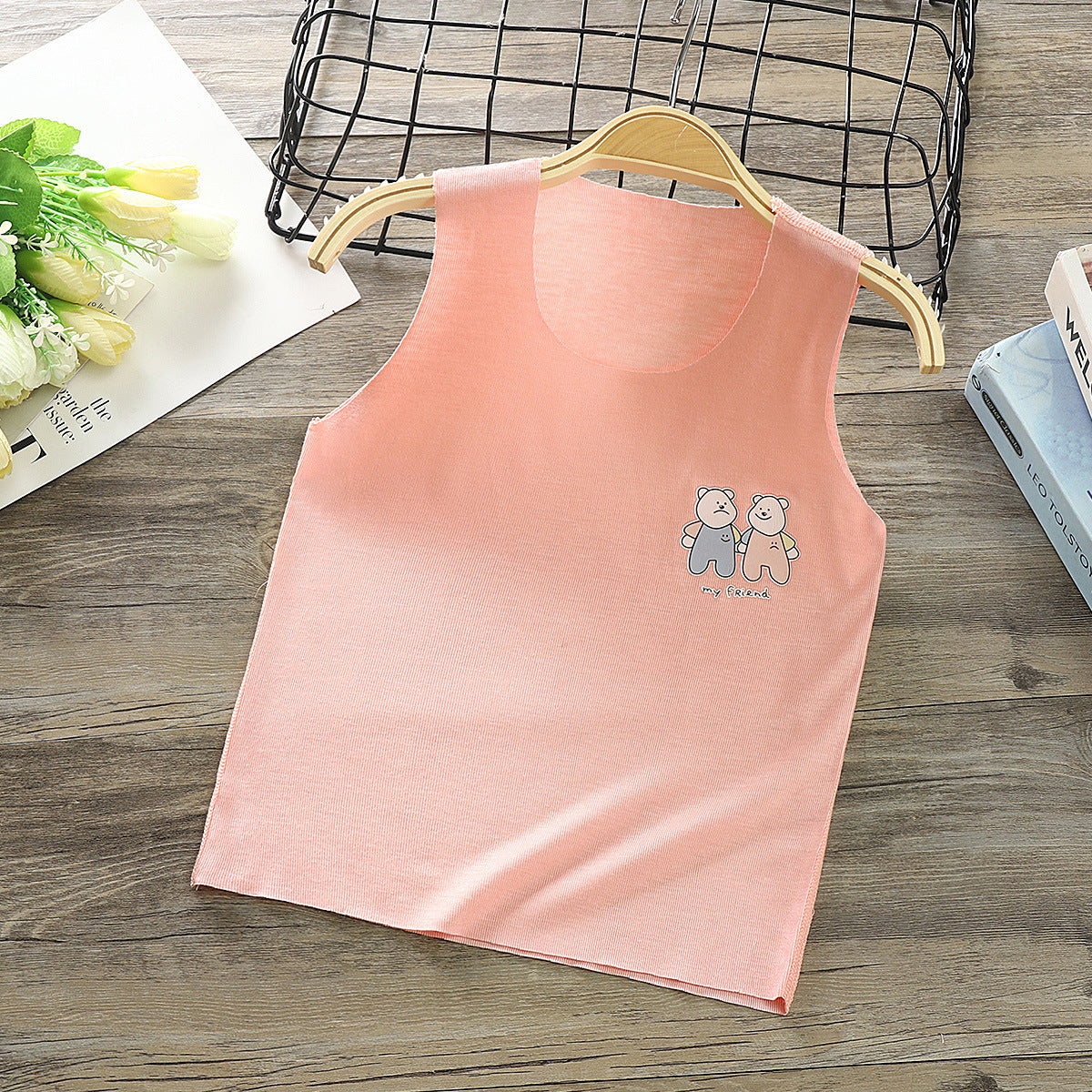Trendy Camisole Year-round Essentials: Modern, Cute Korean-Style Sleeveless Shirts (Vest Style) for Infants & Toddlers!