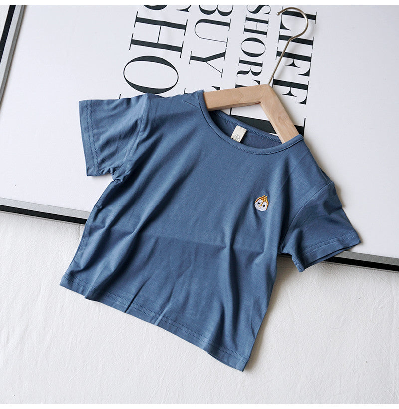 Sensory-Friendly Ice Silk T-Shirt | Korean Style Tops | Plain Design | Casual Style | Round Neck | Suitable for Boys and Girls |