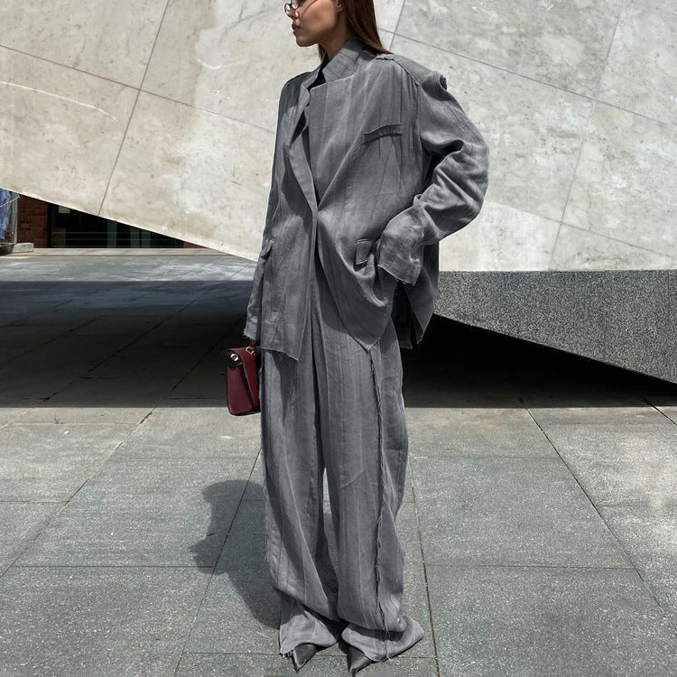 Fashion Retro Tie-dye Suit Lapel