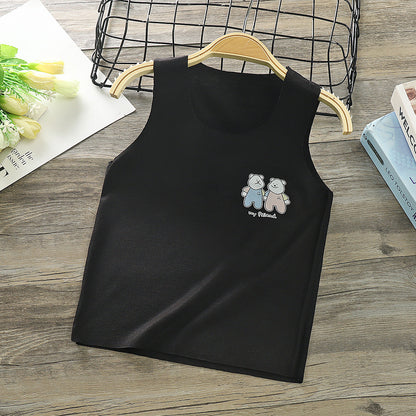 Trendy Camisole Year-round Essentials: Modern, Cute Korean-Style Sleeveless Shirts (Vest Style) for Infants & Toddlers!