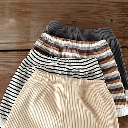 Tagless Unisex Fashion Stripes Cotton Short Sleeve Top Short Pants Suit (6mo-4 yrs)